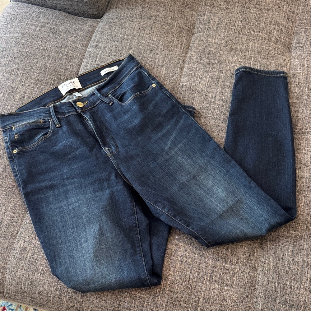 Frame Denim Indigo Le High Skinny High-Rise Jeans size 29